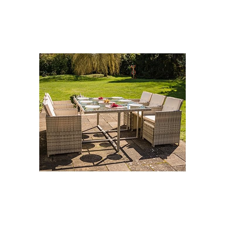 Asha Sherborne Rattan 6 Seater Cube Conservatory And Garden Furniture