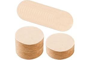 THBOXES 400 Pcs Unbleached Natural Paper, 6.4x6.4 cm Coffee Filters Round Replacement Compatible with Aerobie Aeropress Coffee and Espresso Makers