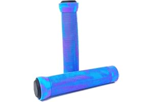 Team Dogz Mixed PU Soft Rubber Flangeless Handlebar Grips For Stunt Scooters, Bikes, MTB, BMX etc With Bung Ends. Long 150mm with 22mm Internal Diameter For Standard & Oversized Bars