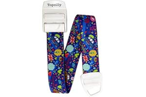 TOPZILLY Laccio emostatico a sgancio rapido per infermieri in NHS A&E medici paramedici ostetrica kit di pronto soccorso di emergenza senza lattice, viola, blu, rosso, rosa, colori farfalla, design emostatici