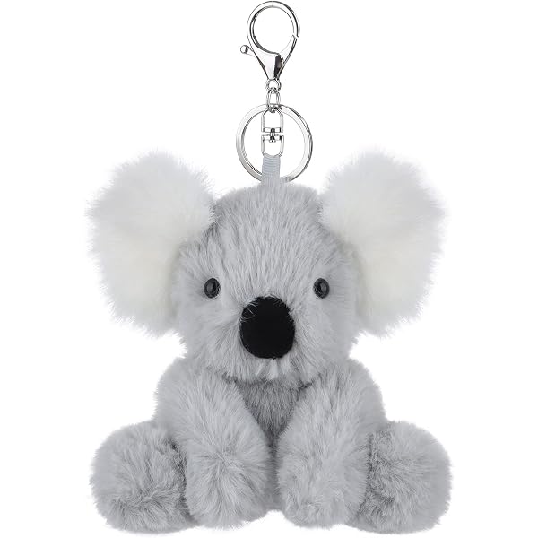 Portachiavi Koala Argentato Super Carino - Ciondolo Animale Porta Fortuna - Regalo Simpatico Per Donna, Amiche, Mamma - Accessorio Stile Fashion
