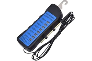 Leopacat Probador De Voltaje, Probador de Voltaje sin Contacto 12Kv 2000-12000V 8 Luces de Control de NeóN para Prueba de Voltaje de Cercas EléCtricas de Granja Probador EléCtrico