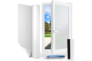 ‎GUFOLTIE Gufoltie Fensterfolie Blickdicht 44.5x200cm Milchglasfolie Selbstklebend Fenster sichtschutzfolie ohne Klebstoff Statisch Haftend Folie blickschutz Anti UV für Zuhause Büro
