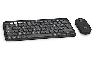 Logitech Pebble 2 Combo, Clavier et Souris sans Fil, discrets et Portables, Personnalisables, Logi Bolt, Bluetooth, Easy-Switch pour Windows, macOS, iPadOS, Chrome - Clavier Français AZERTY, Graphite