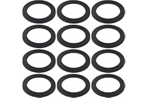 Lyeteung 12 PCS 56x40x2 mm Flat Waste Pipe Sealing Washers, Silicone Washers for Plumbing, Gasket for Siphon, Waste Pipe Seal Ring for Drain Pipe Sink Odour Trap Siphon