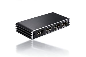 LICAEVEY 4K 120Hz HDMI Er, 3 in 1 Out HDMI Box med Fjärrkontroll, Auto Switching Selector för TV Monitor Hemmabio