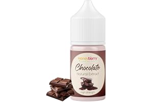HONEYBERRY 30ml Natural Chocolate Food Extract - Professional High Strength Extracted Liquid Flavour - Highly Concentrated Versatile Edible Flavouring Essence for Baking Cooking Drinks Cosmetics