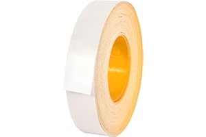 BRICOROLL - Canto Autoadhesivo - Fácil aplicación sin plancha - Material Melamina - Color Blanco Liso - Ancho 25mm x Largo 20m - Acabado Profesional - Alta resistencia - Fabricado en España