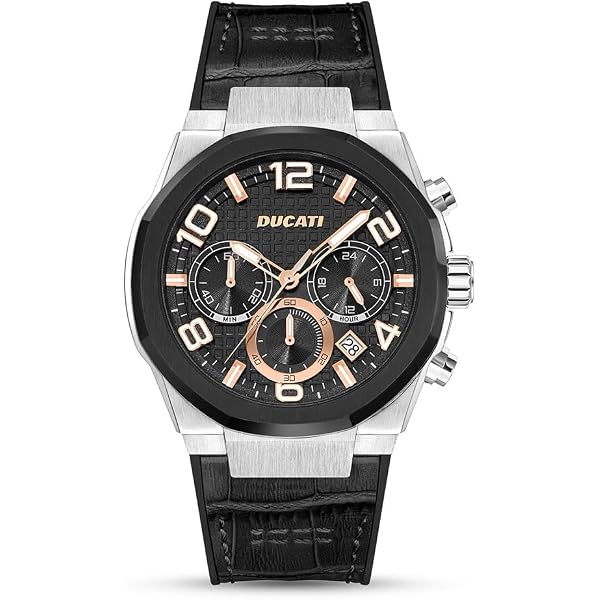 Orologio Uomo Ducati Analogico Al Quarzo – Quadrante Grigio, Cinturino In Pelle, Forma Tonneau, Resistenza 50m, Modello DTWGI0001105, Regalo Elegante