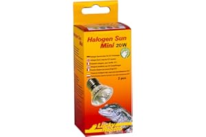 Lucky Reptile Halogen Sun Mini Dwupak - Promiennik ciepła 20W do opraw E27 - Mini reflektory halogenowe dla gadów - Lampa do małego terrarium ze spektrum światła dziennego - Lampa grzewcza