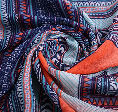 FEEHAN Beidseitige geometrische Muster erweitert warmen Schal,Outdoor Frühling und Sommer Schals,Studenten Schals, Frau Scarf,Schal Schlauchschal Damen Langschal Loop schal schal Tuch - 3