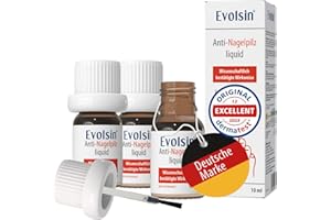 ‎EVOLSIN Evolsin Anti Nail Fungus Liquid Pack of 3 - Scientifically Confirmed Effect I Suitable for Diabetics I Medical Device I Nail Fungus Nail Polish for Feet and Hands I Nail Hardener (Pack of 3)