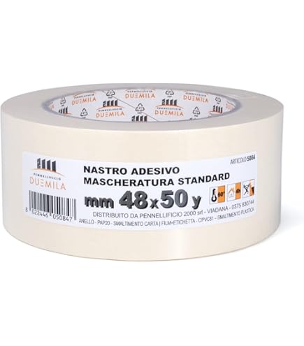 Nastro Adesivo In Carta, 25 Mm X 50 M - Nastro Per Mascheratura - Foto 10