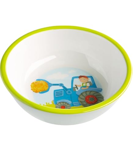 HABA 303693 - Schaal brandweer, antislip kinderkom van melamine met brandweermotief, vaatwasmachinebestendig
