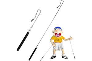 TEASTEAM 2 aste per marionette da 53,3 cm, manico per marionette, asta di controllo del braccio in acciaio inossidabile di alta qualità, accessori per bastoni da mano, facili da usare sia per marionette in