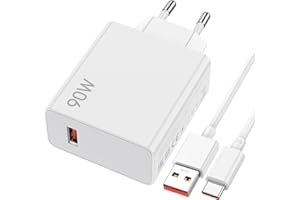 ACAGET 90W Turbo Ładowarka z 6A Kabel USB C 1M do Xiaomi 15 14 Ultra POCO F6 X7 F7 Pro Szybka ładowarka Adapter do ładowania Turbo Kabel USB typu C do Xiaomi Redmi 14C Note 14 13 12 11Pro