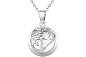 AEONSLOVE Collier Bola de Grossesse, Pendentif de Maman et bébé pour Femmes Enceinte Bébé Collier Musique Carillon Bell Cadeau Original Noel, 114cm