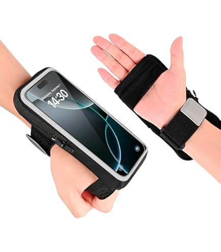 nike running phone armband in black