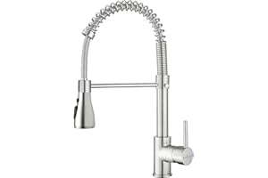 APPASO Ggrifo de cocina con ducha de alta presión, grifo mezclador de cocina con 3 tipos de chorro, giratorio 360°, grifo de fregadero para cocina, sin plomo, acero inoxidable