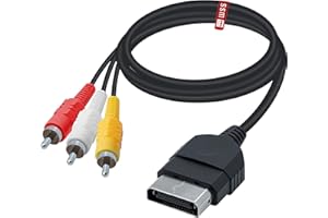 SUPER SMASH MEDIA SuperSmashMedia® - AV Cable for Xbox (Original) Composite RCA TV Lead