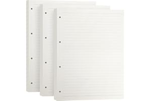 FYY A4 Refill Pad, 3 Packs 100GSM Thick Refill Paper,135 Sheets (270 Pages) Refillable Paper 4-Hole Punched for 4-Ring Binder, Folder,Refillable Notebook and Planner-Lined Paper