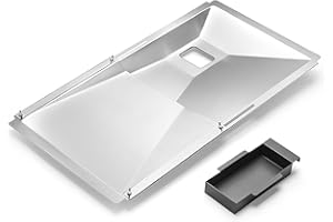 VNIERXFUL Grease drip tray for Nexgrill replacement parts, grease tray with drip tray, 60 cm to 80 cm, adjustable drip pan for 3/4/5 burner gas grill from Charbroil, Kenmore, Dyna Glo Nexgrill, Uniflame and
