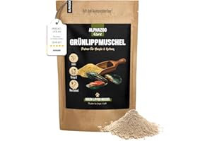 alphazoo Grünlippmuschel Hund, Katze & Meerschweinchen UVM. I Neuseeländisches Grünlippmuschel Pulver 100 g I Natürliches Gelenkpulver in Vollfett-Qualität