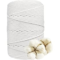 Corda Macramè In Cotone | 3mm X 300m, Premium Per Piante Sospese, Decorazioni Bohémien, Cestini E Accessori Fai-Da-Te - Foto 7