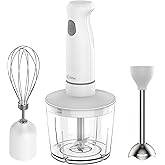 Kiwi KC-8219H G&uuml;&ccedil;l&uuml; 500W Beyaz El Blender Seti &ndash; Par&ccedil;alama ve &Ccedil;ırpma Deneyimi, Paslanmaz &Ccedil;elik Bı&ccedil;aklı 500 ml Hazne