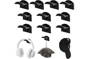 MeoZynxadril 10 Pezzi Porta Cappelli, Gancio di Cappello Autoadesivo, Porta Cappelli da Parete, Cappelli Curve Ganci, Espositore Cappelliera, per Berretti Da Baseball, Cuffie, Asciugamani