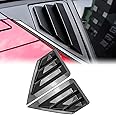 Dreamseek Rear Side Window Louvers for Toyota C-HR CHR 2018 2019 2021 2022 ABS Scoop Shade Cover Quarter Panel Air Vent Blinds (Glossy Black)
