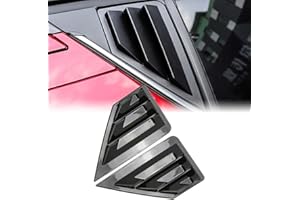 Dreamseek Rear Side Window Louvers for Toyota C-HR CHR 2018 2019 2021 2022 ABS Scoop Shade Cover Quarter Panel Air Vent Blinds (Glossy Black)