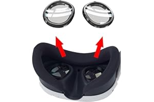 Growalleter Accessoires pour MetaQ3 - Cadres de lunettes magnétiques - Cadre de protection de lentille VR pour casque MetaQ3, protecteur d'espacement en verre anti-rayures pour lunettes