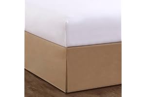 Bed Maker's Never Lift Your Mattress Wrap Around Bed Skirt Classic Style Low Maintenance Wrinkle Resistant Fabric Traditional 14 Inch Drop Length, California King, Mocha