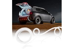 NHHEO Car LED Strip Light For Trunk, 79Inch IP67 Silicone Waterproof Neon Light Strip Embedded, Flexible Cutting Universal Auto Interior Lights(White)