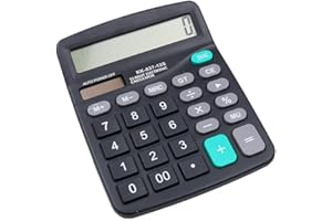 ZHOUBA Calculatrice scientifique portable à énergie solaire à 12 chiffres pour étudiant, école, étude