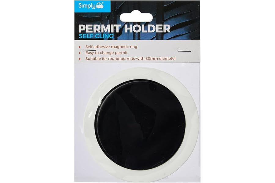 Simply TL9000 Self Cling Tax Disc Holder - Black