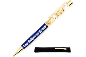 StarMaker Stylo personnalisé Collègue en Or, Bleu - Stylo à la Feuille d'or avec gravure laser, cadeau personnalisé super collègue original et chic