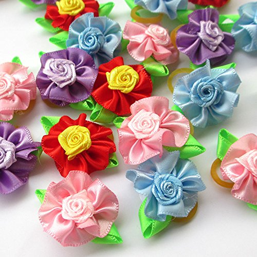12pcs-Mix-Lots-Pet-Dog-Hair-Bows-Two-Tone-Flower-Rubber-Band-Party-Dog-Grooming