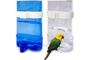 NPTGLYQW 2 Stück Papageien Futterspender Tränke Papageien Tränke Automatischer Futterspender Vöge Wasserspender Vogel Vögel Automatischer Wasserspender Für Vögel Wellensittiche Nymphensittiche Papageien
