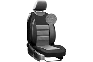 MOTO-MOLTICO Moltico Coprisedili Auto - Coprisedili Auto Universale - Coprisedile - Pelle Ecologica - Copri Sedile Auto Anteriore - Tappetino per Seggiolino Auto - Coprisedile Anteriore - Grigio