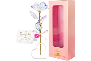 IMOPUITI Mother Galaxy Rose Flowers LED Forever Rose With Stand Infinity Rose Presents Eternal Rose Gift for Her Women Mum Girlfriend Wife on Valentine's Day Mother's Day Birthday Anniversary