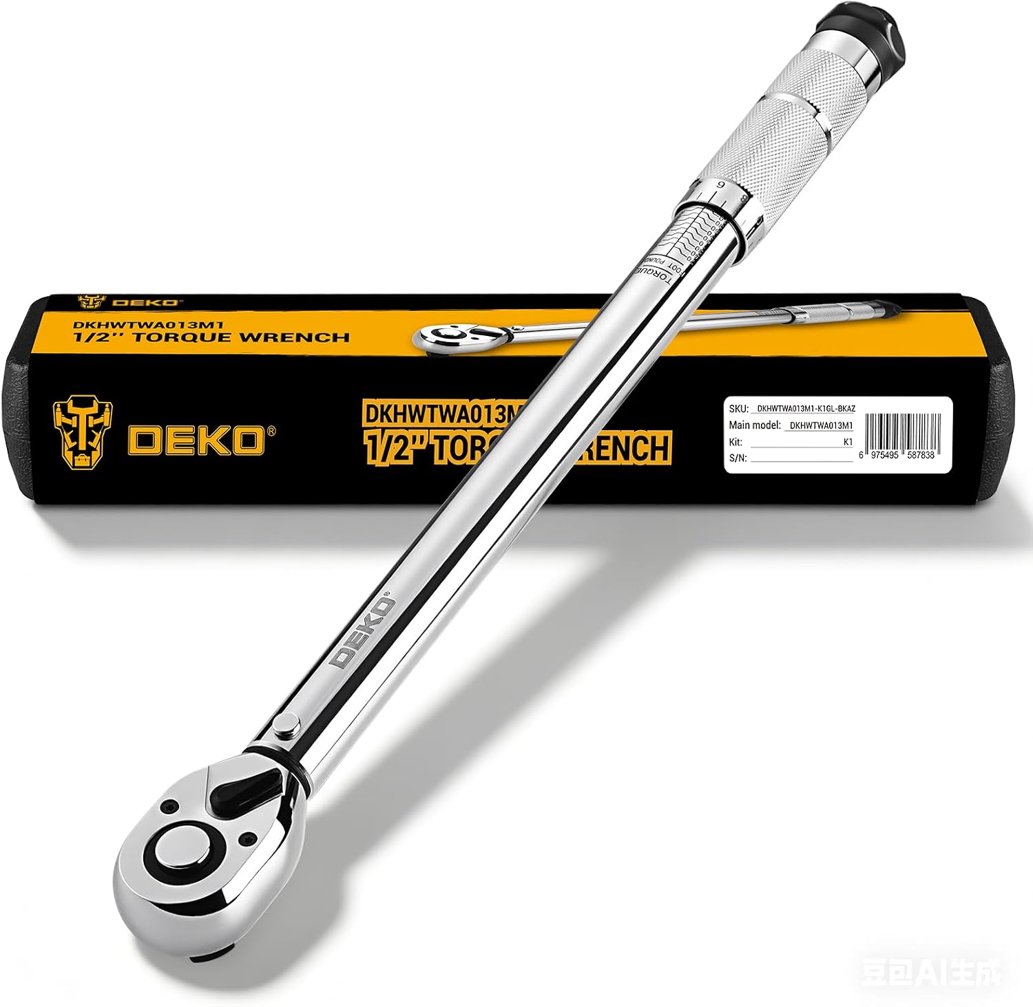 DEKOPRO Llave Dinamométrica 1/2", Llave Dinamométrica para Coche 13.5-229 Nm, Herramienta de Precisión con 72 dientes, Precisión ±3%, para Mantenimiento de Coches, Motos