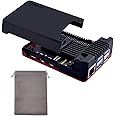 GeeekPi Argon NEO 5 BRED Case for Raspberry Pi 5, Raspberry Pi 5 Aluminum Case Built in PWM Fan,Argon NEO 5 Black Red Case
