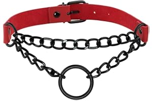 EIGSO Pop Punk Collar Choker Vintage Retro Steampunk Dark Goth Style Heart Chains Necklace for Women