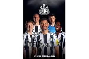 2026 CALENDAR NEWCASTLE UNITED FC MONTH TO VIEW A3 WALL CALENDAR OFFICIAL PRODUCT