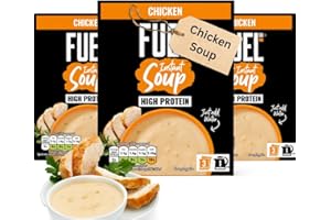 AQUA THOUGHTS 3x High Protein Chicken Soup (9 Sachets) - Cuppa soup ideal meal replacement soups for lunch or dinner on the go, Bundle pack