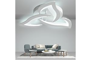 KAUCQI Plafoniera Led Soffitto 56CM 6000K Lampadario Camera da Letto, Moderna Plafoniera Soggiorno Plafoniera Cameretta Bambini Plafoniera Salotto Salone Petalo Fiore LED Luci