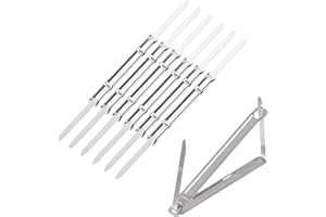 Bajiuxhfei 100 Stück Archivclip Metall Heftstreifen, abheftbügel, archivbinder, Metall Datei Clip, abheftstreifen Clip, Verschlussklammern Metall, für Zuhause, Arbeit und Schule