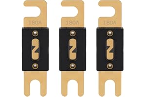 VEXUNGA ANL Sicherung 180A ANL-180 Flachsicherungen 180 Ampere 32VDC für Auto Audio Videosystem Schmelzsicherung Sicherungen (Packung mit 3 Stück)